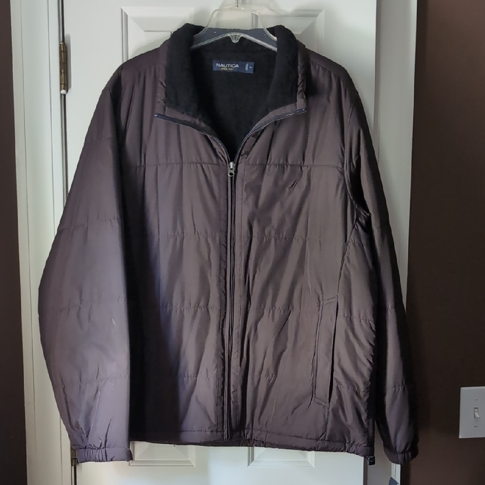 Nautica Black Puffer Jacket Insulated Winter Coat